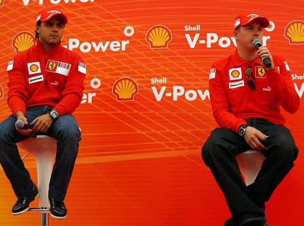 Titel-Bild zur News: Felipe Massa; Kimi Räikkönen