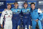 Andy Priaulx (BMW Team UK), Alain Menu, Robert Huff (Chevrolet) und Sergio Hernandez (Proteam Motorsport)