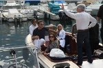 Bernie Ecclestone auf dem Boot von Jean Alesi