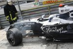 Das Wrack von Nico Rosberg (Williams) 