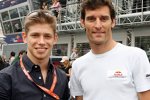 Casey Stoner und Mark Webber (Red Bull) 