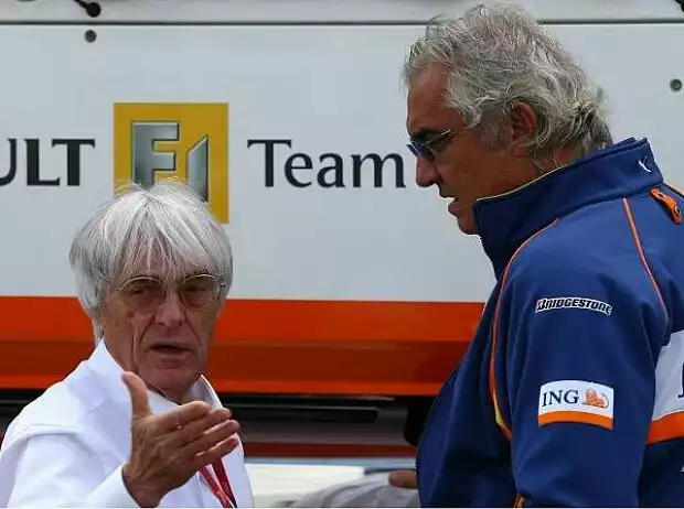 Bernie Ecclestone und Flavio Briatore Titel-Bild zur News: Bernie Ecclestone und Flavio Briatore