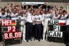 Bild zum Inhalt: "Geschafft! Grenzenloser Jubel im BMW Sauber F1 Team"
