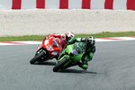 Anthony West (Kawasaki) vor Marco Melandri (Ducati)