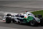 Nick Heidfeld (BMW Sauber F1 Team) und Rubens Barrichello (Honda F1 Team) 