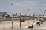 Bauarbeiten am Stadtkurs in Valencia