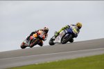 Valentino Rossi (Yamaha) vor Daniel Pedrosa (Honda)