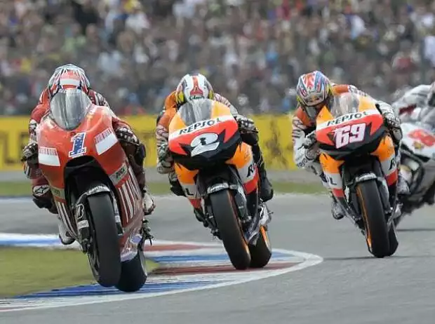 Titel-Bild zur News: Nicky Hayden Daniel Pedrosa Casey Stoner