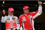 Heikki Kovalainen (McLaren-Mercedes) und Kimi Räikkönen (Ferrari) 