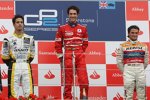 Lucas di Grassi (Campos), Bruno Senna (iSport) und Giorgio Pantano (Racing Engineering) 