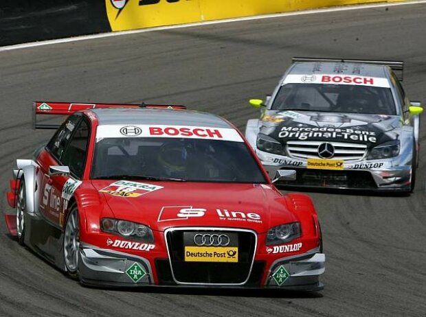 Mike Rockenfeller vor Bernd Schneider Mike Rockenfeller vor Bernd Schneider
