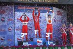 Helio Castroneves (Penske), Scott Dixon (Ganassi) und Justin Wilson (Newman/Haas) 