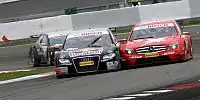 Mattias Ekström neben Gary Paffett - beide vor Timo Scheider