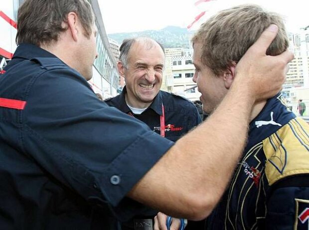 Titel-Bild zur News: Gerhard Berger, Franz Tost und Sebastian Vettel