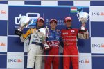 Andy Soucek (Super Nova), Sebastien Buemi (Arden) und Bruno Senna (iSport) 