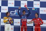 Andy Soucek (Super Nova), Sebastien Buemi (Arden) und Bruno Senna (iSport) 