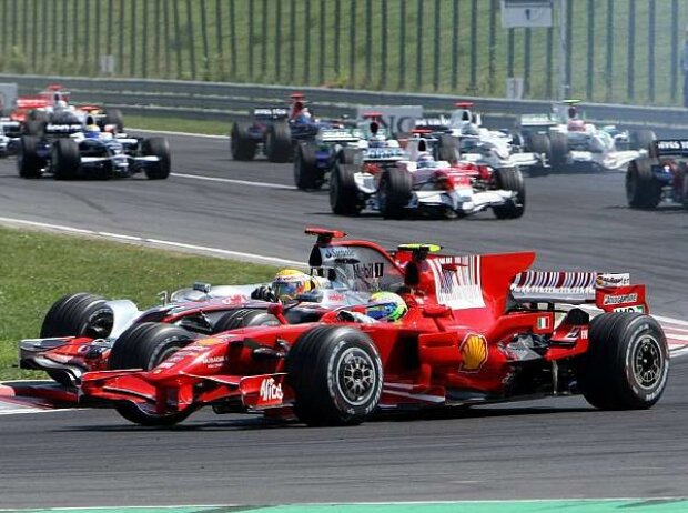 Titel-Bild zur News: Lewis Hamilton und Felipe Massa