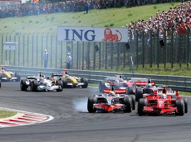 Start Ungarn Hamilton Massa Start Ungarn Hamilton Massa