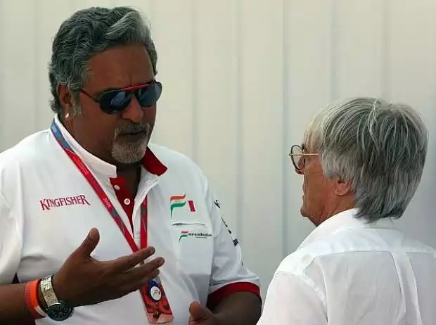Vijay Mallya (Teameigentümer); Bernie Ecclestone Titel-Bild zur News: Vijay Mallya (Teameigentümer); Bernie Ecclestone
