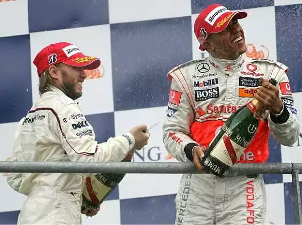 Nick Heidfeld und Lewis Hamilton Titel-Bild zur News: Nick Heidfeld und Lewis Hamilton