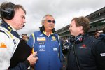 Christian Horner (Teamchef) Flavio Briatore (Teamchef) (Renault) (Red Bull) 