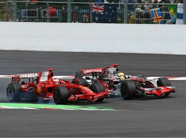 Kimi Räikkönen und Lewis Hamilton