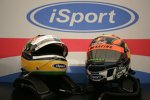 Die Helme von Bruno Senna und Karun Chandhok (iSport) 