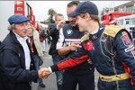 Jackie Stewart gratuliert Sebastian Vettel(Toro Rosso) 