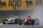 Rubens Barrichello (Honda F1 Team) und Felipe Massa (Ferrari) 