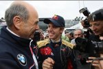 Peter Sauber (Ex-Formel-1-Teamchef) (BMW Sauber F1 Team) gratuliert Sebastian Vettel (Toro Rosso) 