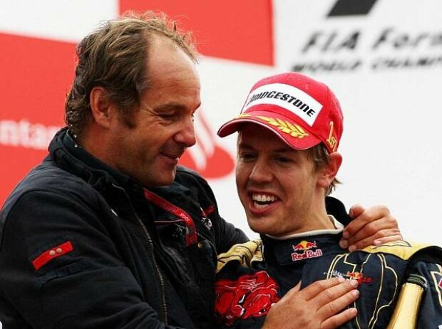 Gerhard Berger und Sebastian Vettel