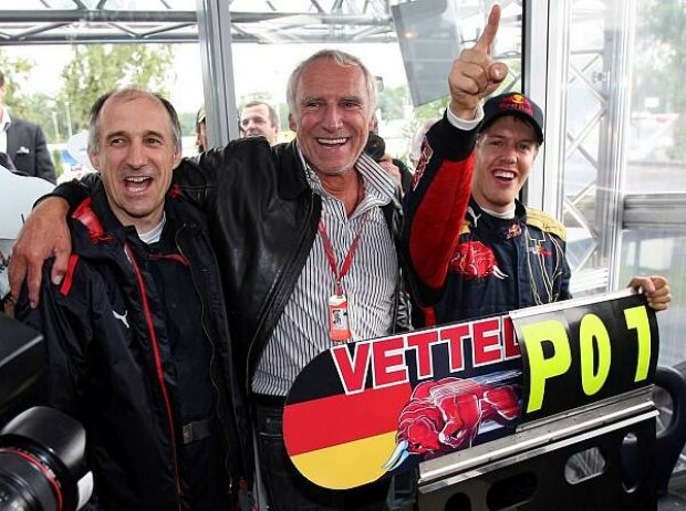 Titel-Bild zur News: Franz Tost, Dietrich Mateschitz und Sebastian Vettel