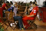 Flavio Briatore (Teamchef) (Renault) und Stefano Domenicali (Teamchef) (Ferrari) 