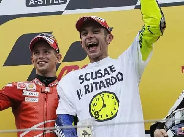 Valentino Rossi und Casey Stoner Titel-Bild zur News: Valentino Rossi und Casey Stoner