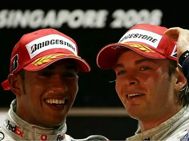 Titel-Bild zur News: Lewis Hamilton und Nico Rosberg