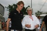 Sebastian Vettel (Toro Rosso) und Bernie Ecclestone (Formel-1-Chef) 