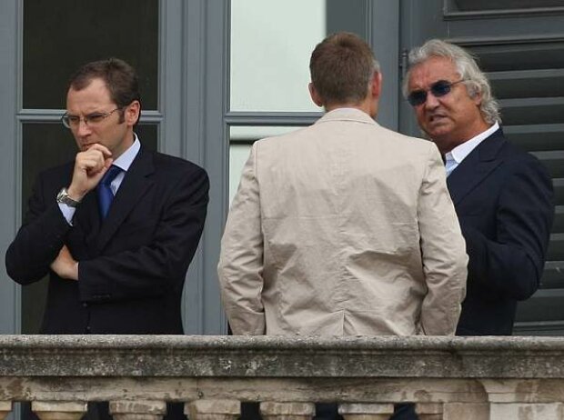 Stefano Domenicali, Martin Whitmarsh und Flavio Briatore