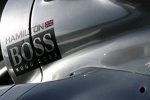 Boss-Logo am Silberpfeil