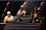 FIA-Pressekonferenz mit Timo Glock, Jenson Button, Kazuki Nakajima und Robert Kubica
