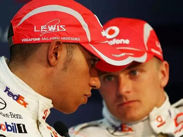 Titel-Bild zur News: Lewis Hamilton und Heikki Kovalainen