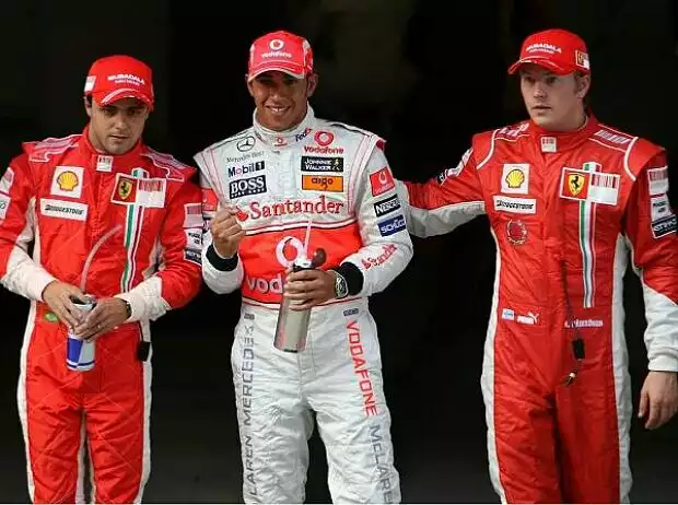 Felipe Massa, Lewis Hamilton und Kimi Räikkönen Titel-Bild zur News: Felipe Massa, Lewis Hamilton und Kimi Räikkönen