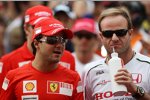 Felipe Massa (Ferrari) und Rubens Barrichello (Honda F1 Team) 