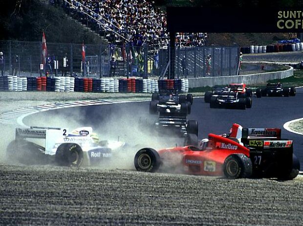 Ayrton Senna und Nicola Larini Ayrton Senna und Nicola Larini