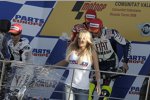 Siegerehrung mit Casey Stoner, Daniel Pedrosa und Valentino Rossi