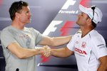 David Coulthard (Red Bull) und Rubens Barrichello (Honda F1 Team) 