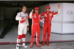 Jarno Trulli (Toyota), Felipe Massa und Kimi Räikkönen (Ferrari) 