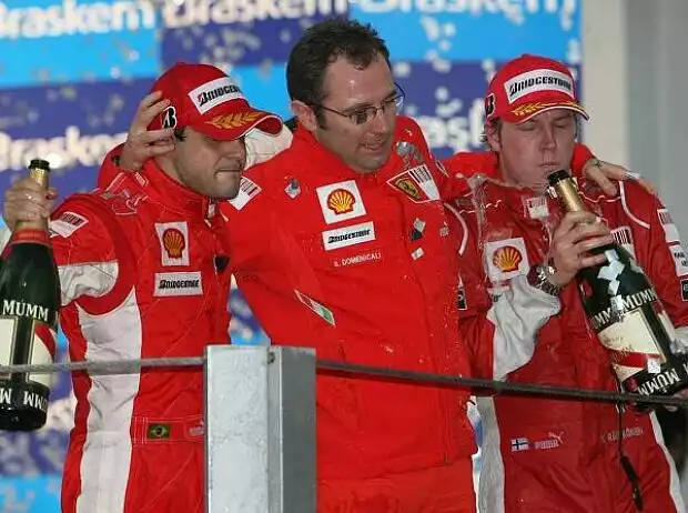 Titel-Bild zur News: Felipe Massa, Stefano Domenicali und Kimi Räikkönen