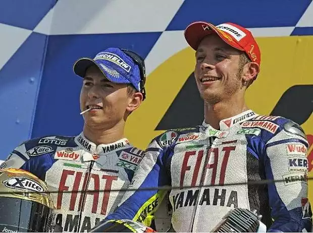 Jorge Lorenzo und Valentino Rossi Titel-Bild zur News: Jorge Lorenzo und Valentino Rossi