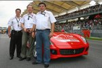 Pete da Silva, Mario Almondo (Ferraris Technischer Direktor) und Tony Teixeira