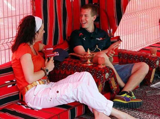 Tanja Bauer und Sebastian Vettel